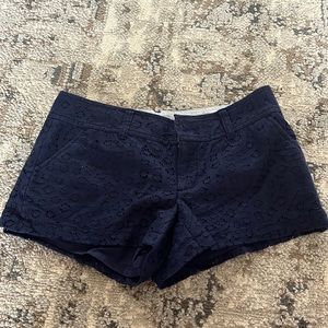 Lilly Pulitzer. The Walsh shorts. Size 0. Navy lace